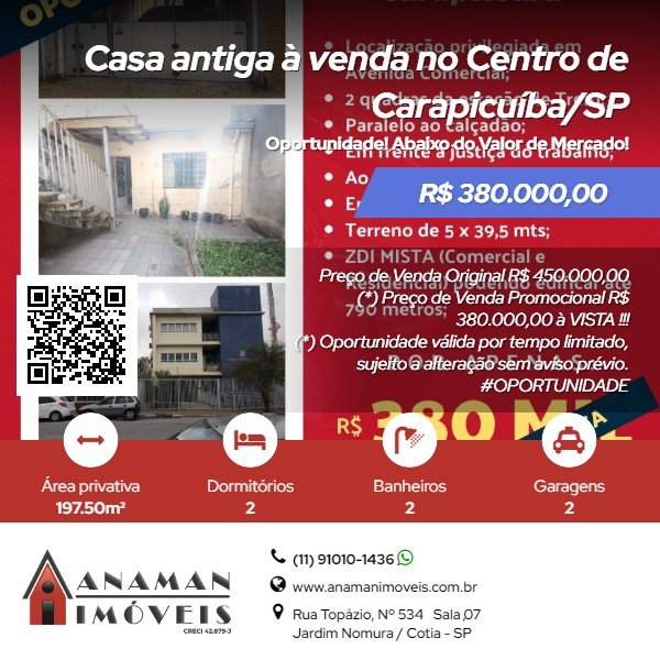 Casa - Venda - Centro - Carapicuba - SP